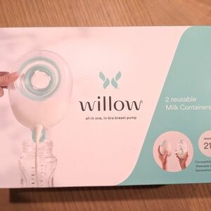 Willow Reusable Milk Containers - White and Teal